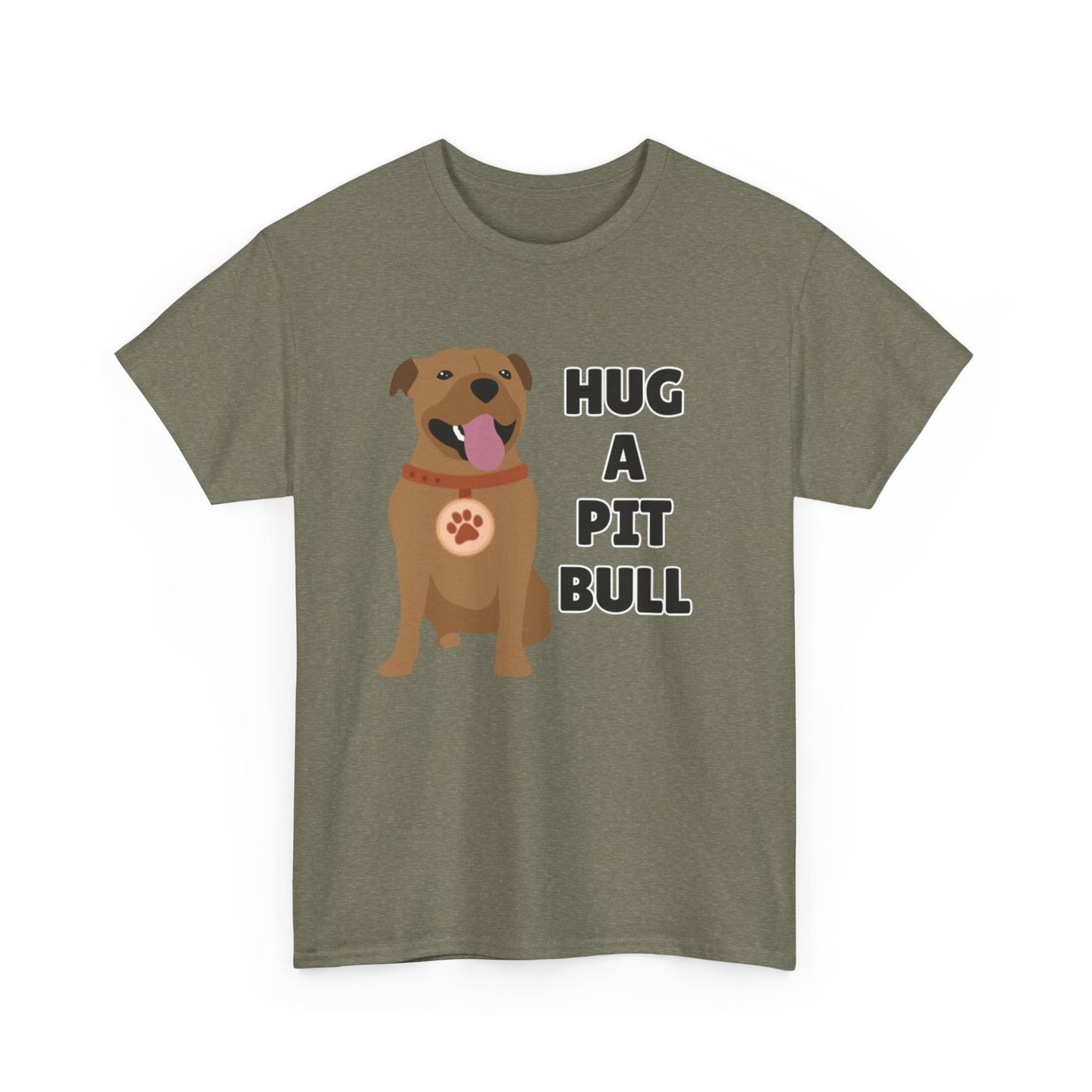 Adult Sizes: Hug a Pit Bull Tee, Animal Rescue T-Shirt, Pit Bull Adoption, Unisex Dog Lover Shirt, Funny Pet Owner Gift, Cute Animal Apparel, Adoption Awareness T-Shirt