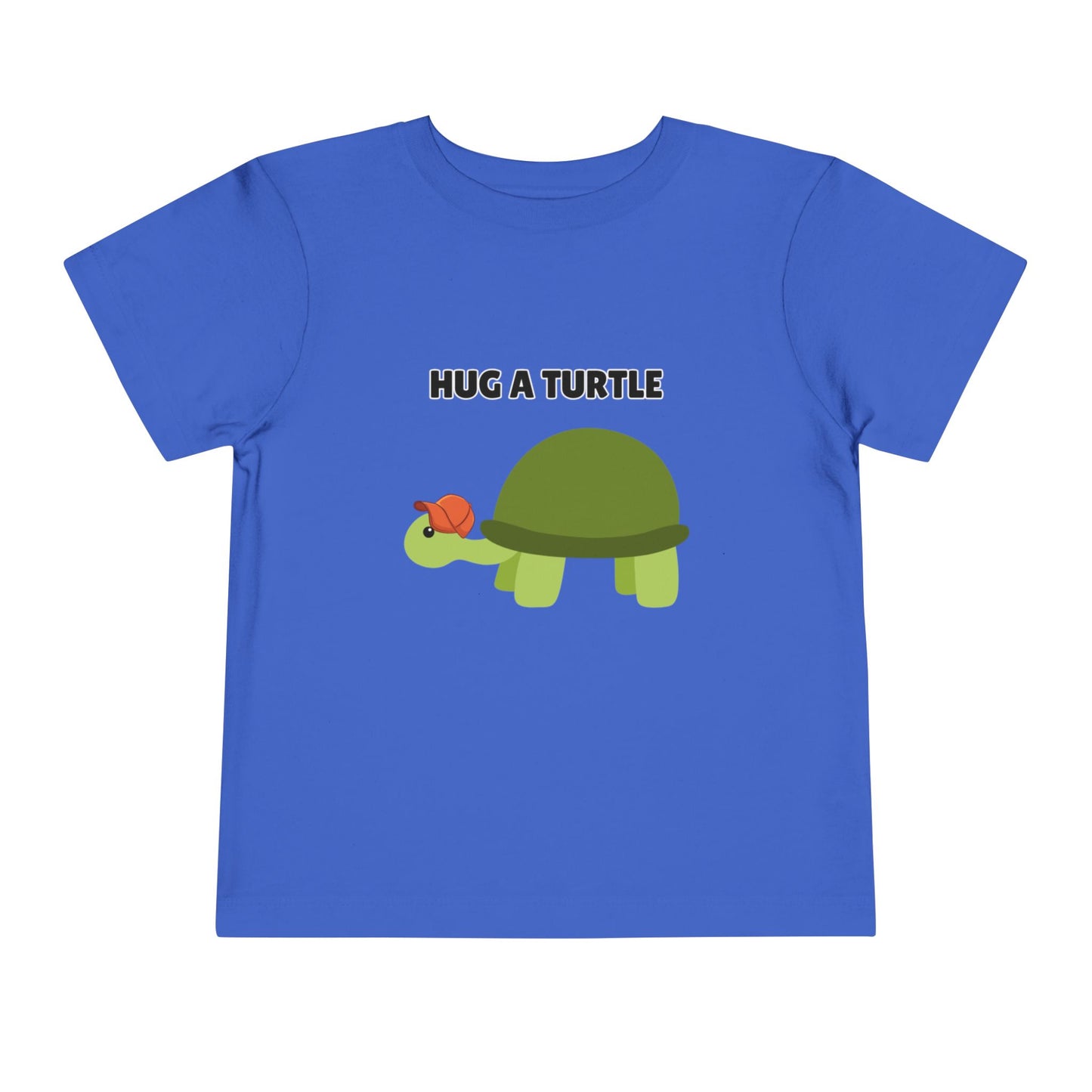 Toddler Sizes: Hug a Turtle Short Sleeve Tee - Hug a Turtle, Cute Kids Shirt, Funny Animal Tee, Eco-Friendly Gift, Summer Outfit