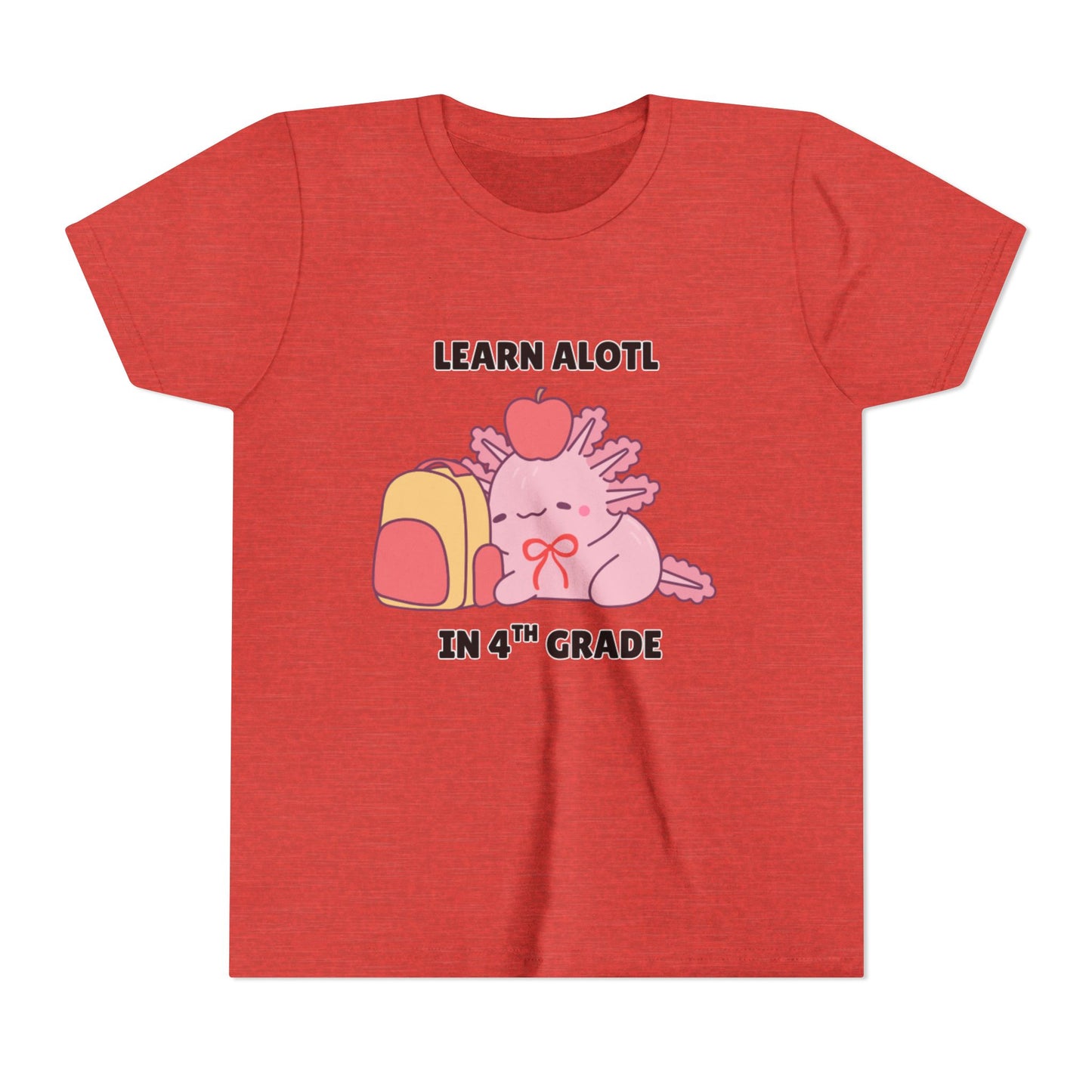 Learn Alotl in -- Grade (Customizable) Axolotl Back to School Youth Short Sleeve Tee
