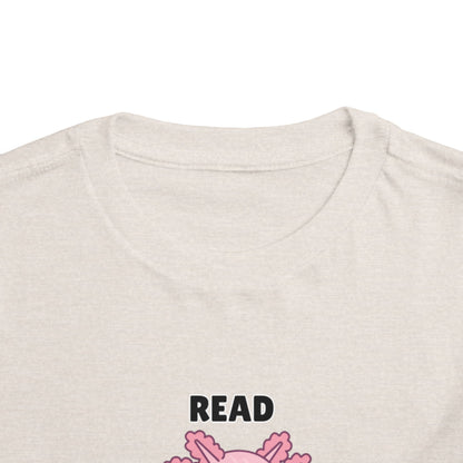 Toddler Sizes: Read Alotl Axolotl Cute Toddler Tee - "Read Alotl" Design, Kids' Short Sleeve T-Shirt, Gift for Book Lovers, Fun Reading Apparel, Toddler Gift Idea