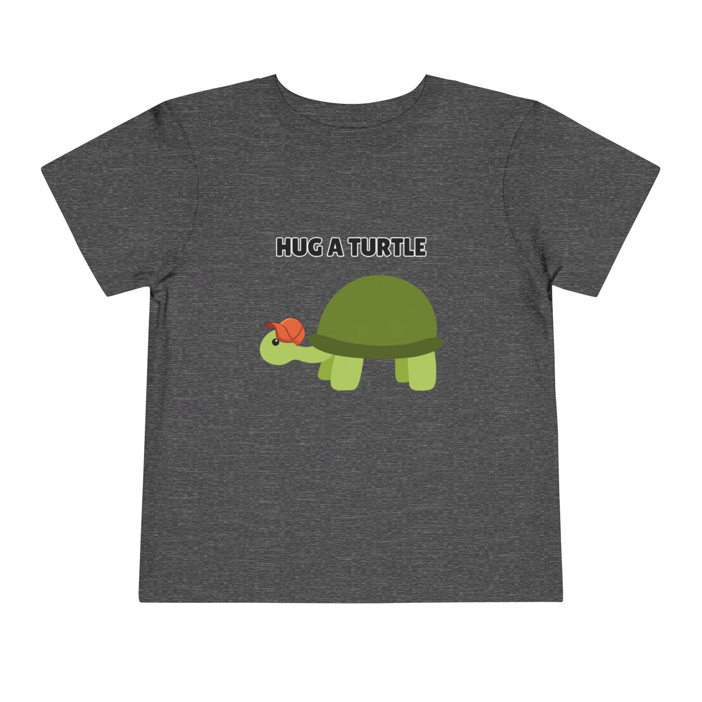 Toddler Sizes: Hug a Turtle Short Sleeve Tee - Hug a Turtle, Cute Kids Shirt, Funny Animal Tee, Eco-Friendly Gift, Summer Outfit