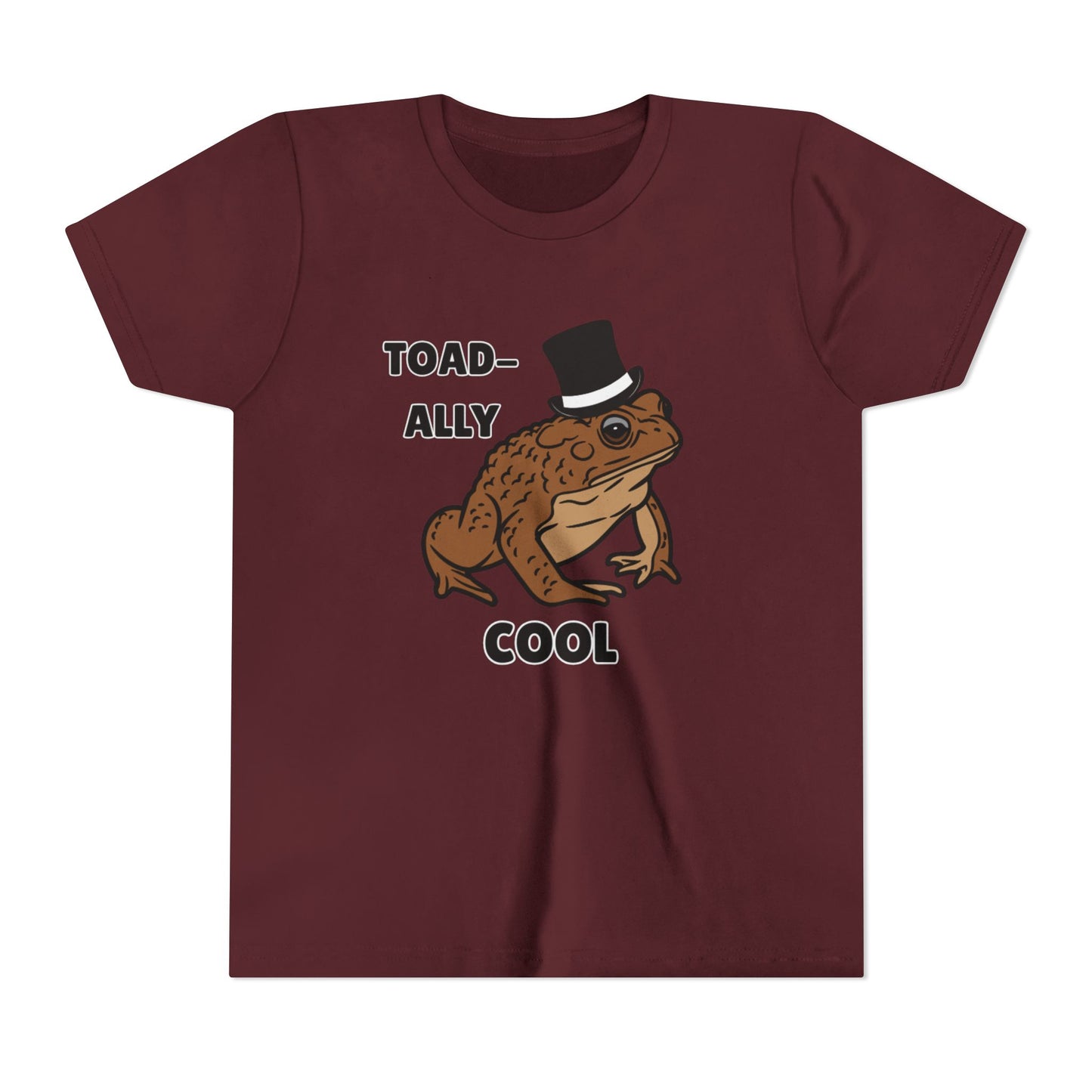 Toad-ally Cool Toad Youth Tee - Fun Frog Design Shirt for Kids, Funny Toad T-Shirt