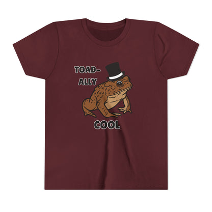 Toad-ally Cool Toad Youth Tee - Fun Frog Design Shirt for Kids, Funny Toad T-Shirt