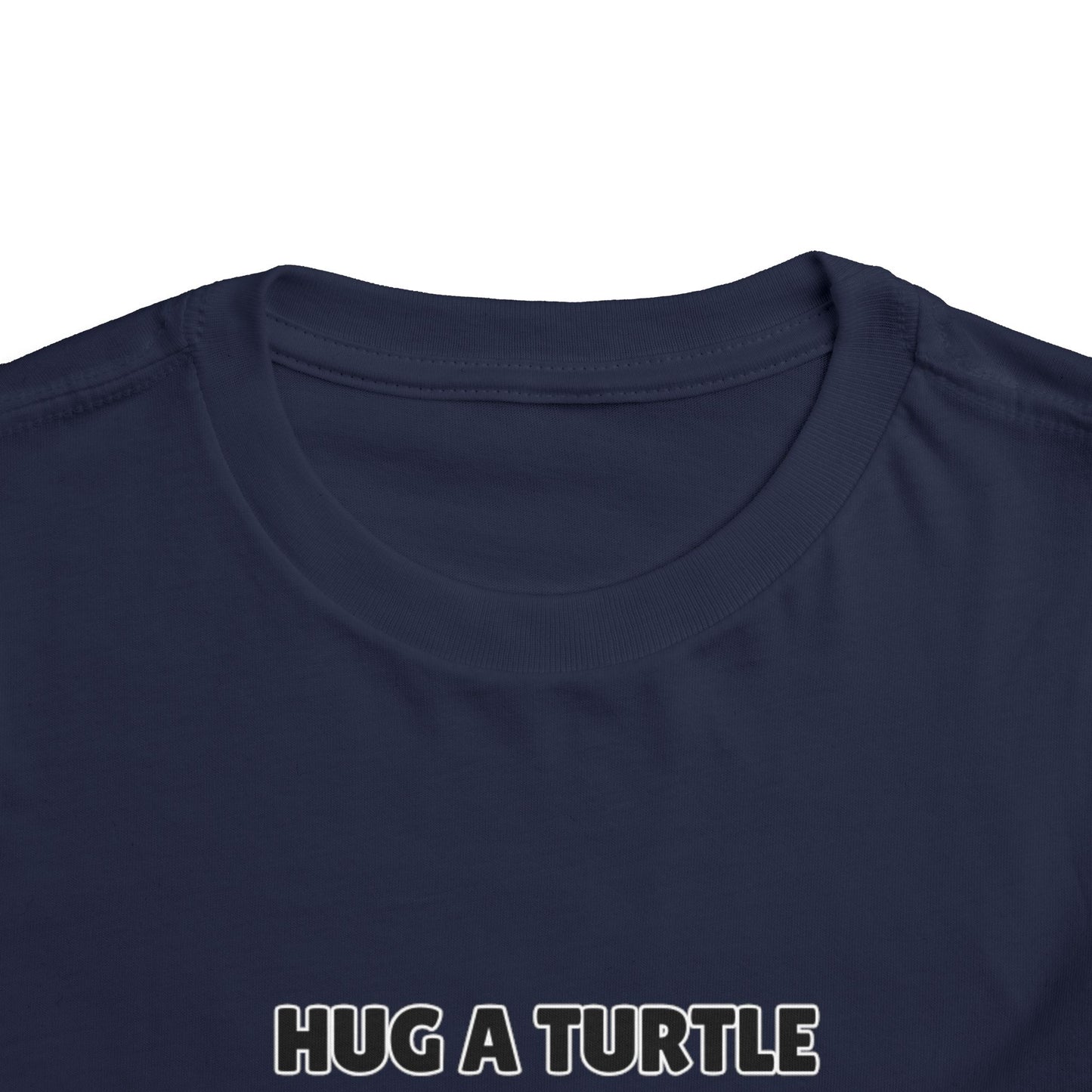 Toddler Sizes: Hug a Turtle Short Sleeve Tee - Hug a Turtle, Cute Kids Shirt, Funny Animal Tee, Eco-Friendly Gift, Summer Outfit