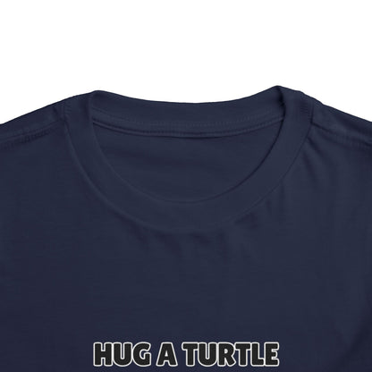 Toddler Sizes: Hug a Turtle Short Sleeve Tee - Hug a Turtle, Cute Kids Shirt, Funny Animal Tee, Eco-Friendly Gift, Summer Outfit