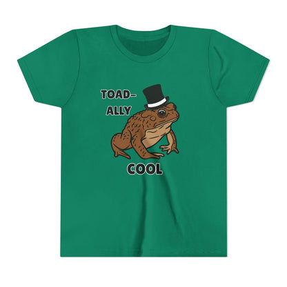 Toad-ally Cool Toad Youth Tee - Fun Frog Design Shirt for Kids, Funny Toad T-Shirt