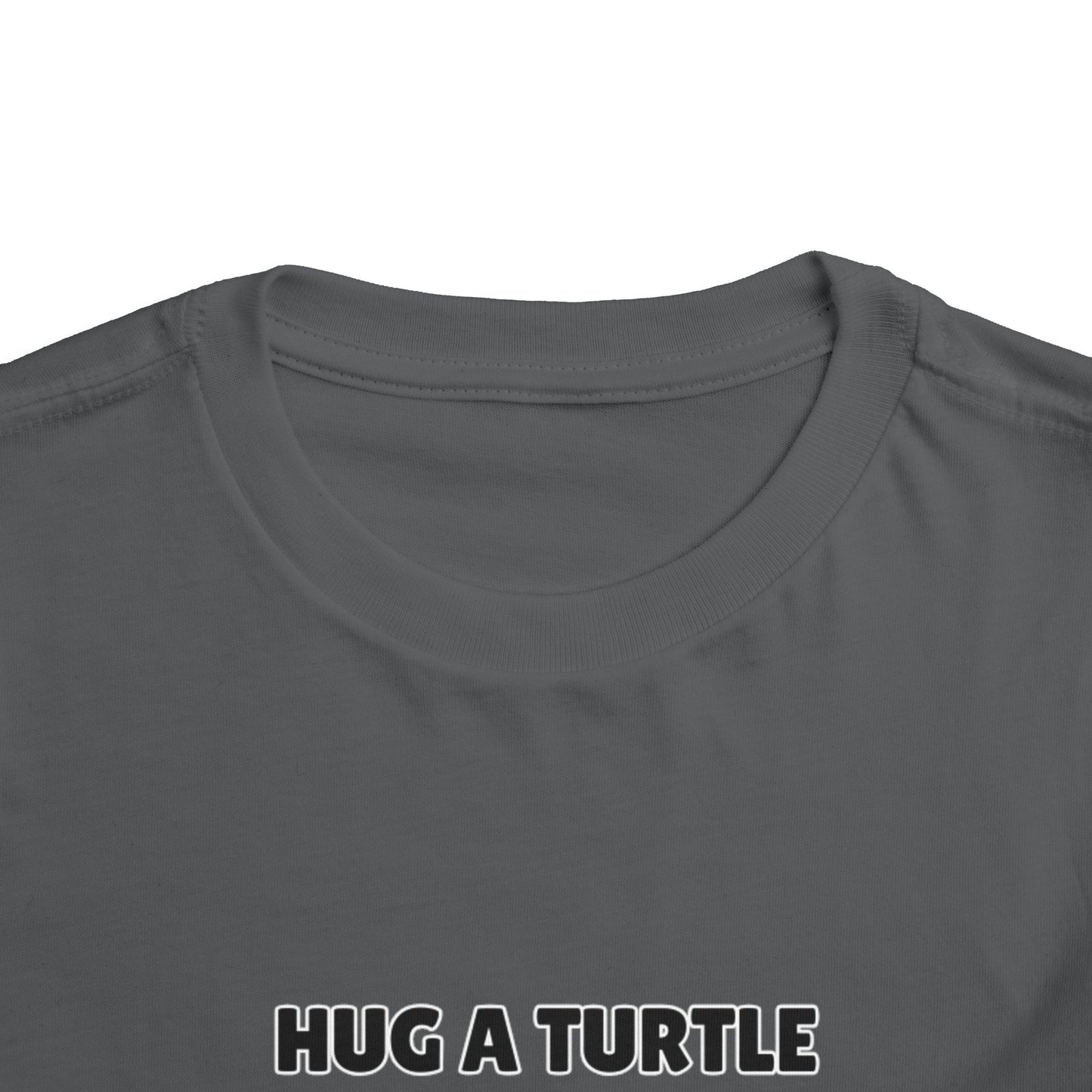 Toddler Sizes: Hug a Turtle Short Sleeve Tee - Hug a Turtle, Cute Kids Shirt, Funny Animal Tee, Eco-Friendly Gift, Summer Outfit