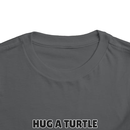 Toddler Sizes: Hug a Turtle Short Sleeve Tee - Hug a Turtle, Cute Kids Shirt, Funny Animal Tee, Eco-Friendly Gift, Summer Outfit