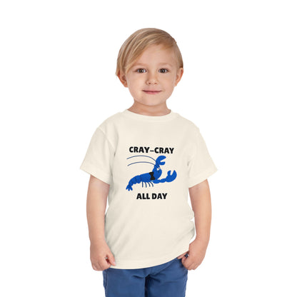 Toddler Sizes: Cray Cray All Day Crayfish Mini Lobster T-Shirt, Cray Cray All Day Tee, Blue Crayfish, Cute Kids Shirt, Funny Summer Shirt, Nautical Ocean Party Outfit, Gift for Little Ones