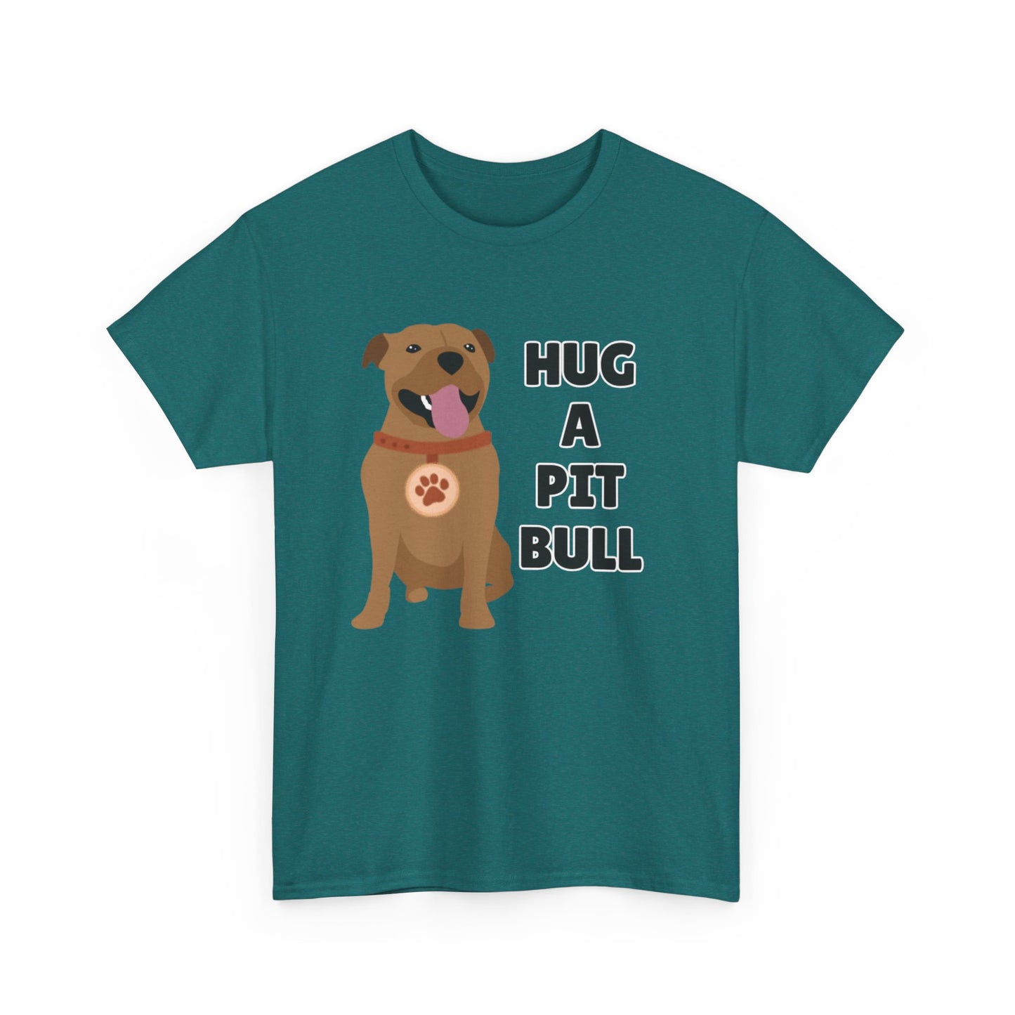 Adult Sizes: Hug a Pit Bull Tee, Animal Rescue T-Shirt, Pit Bull Adoption, Unisex Dog Lover Shirt, Funny Pet Owner Gift, Cute Animal Apparel, Adoption Awareness T-Shirt