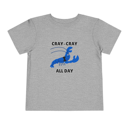 Toddler Sizes: Cray Cray All Day Crayfish Mini Lobster T-Shirt, Cray Cray All Day Tee, Blue Crayfish, Cute Kids Shirt, Funny Summer Shirt, Nautical Ocean Party Outfit, Gift for Little Ones