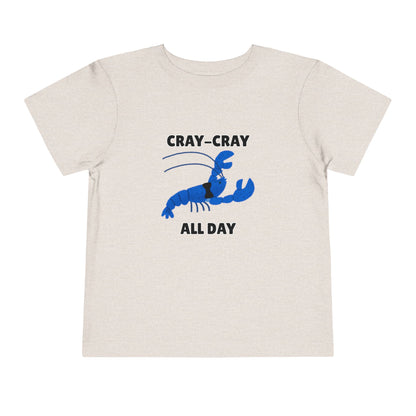Toddler Sizes: Cray Cray All Day Crayfish Mini Lobster T-Shirt, Cray Cray All Day Tee, Blue Crayfish, Cute Kids Shirt, Funny Summer Shirt, Nautical Ocean Party Outfit, Gift for Little Ones