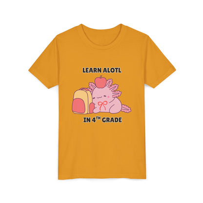 Learn Alotl in -- Grade (Customizable) Axolotl Back to School Youth Short Sleeve Tee