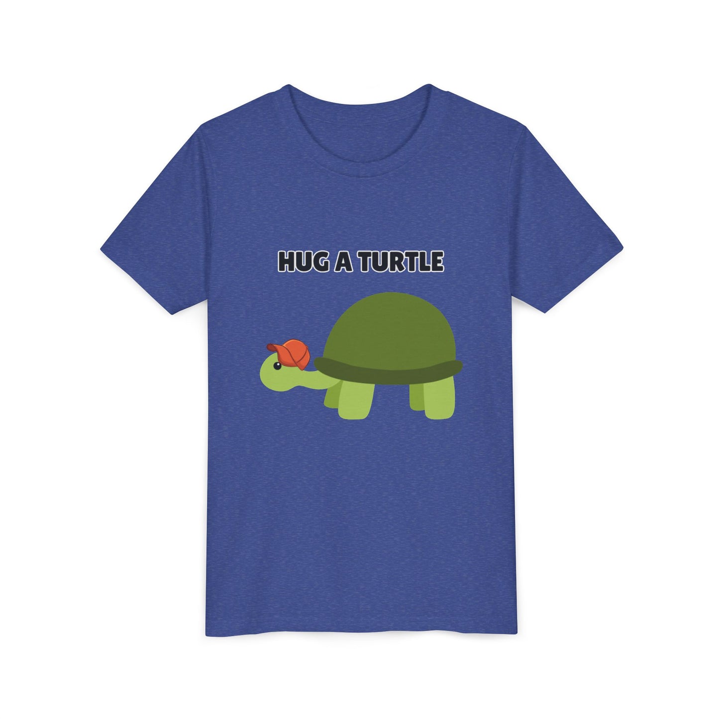 Hug a Turtle Youth Tee - Fun Nature Shirt, Children's Gift, Green Turtle Art, Ocean Conservation, Cute Animal Shirt