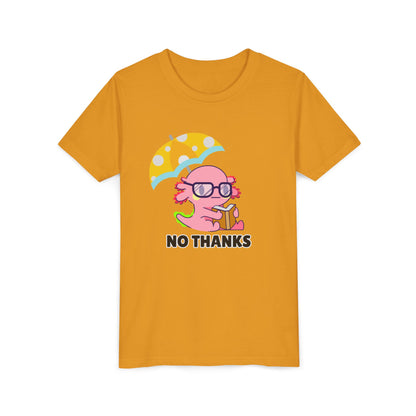 Axolotl "No Thanks" Umbrella Youth Short Sleeve Tee