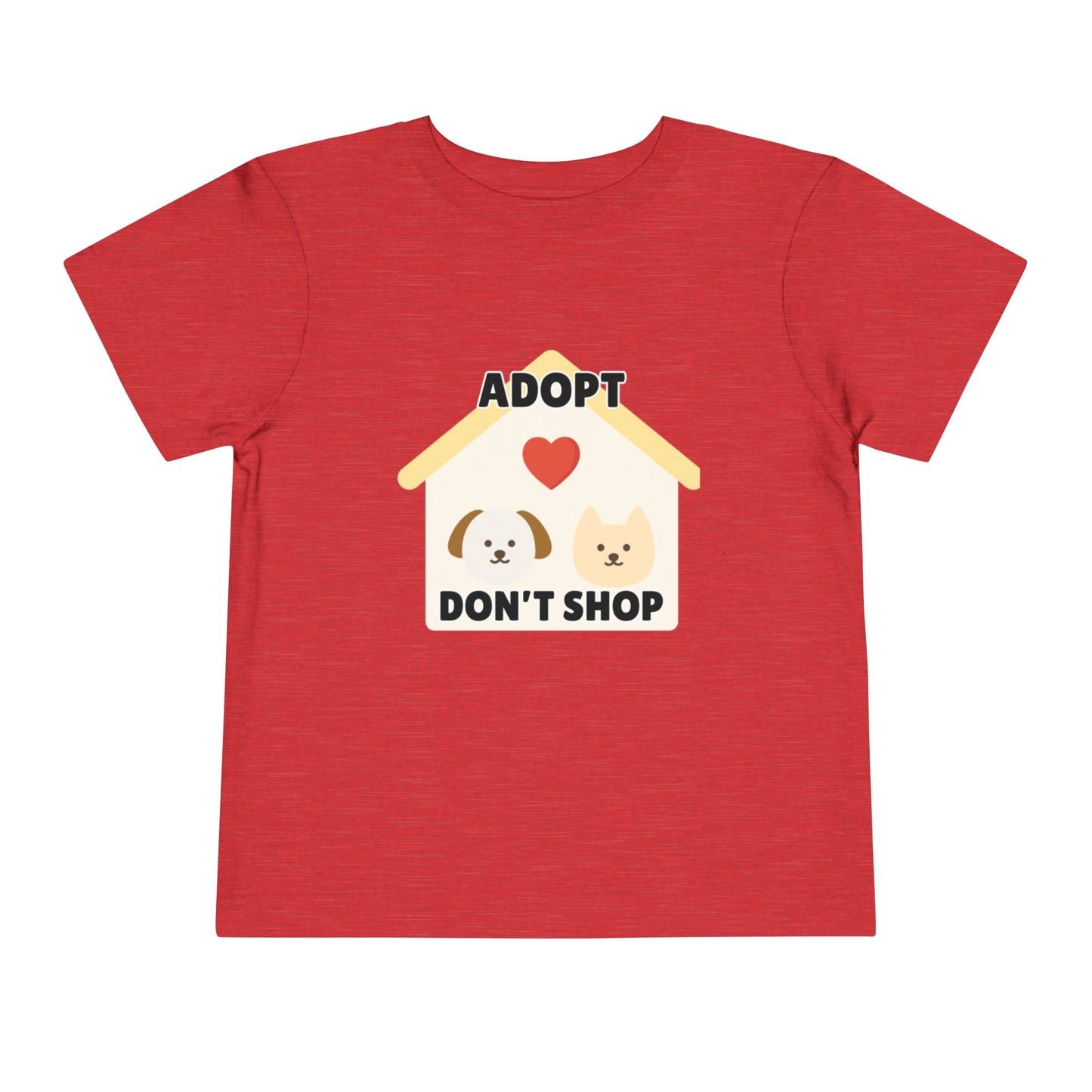 Toddler Sizes: Adopt Don't Shop Toddler Tee, Animal Rescue, Cute Animal Lover Shirt, Kids Apparel, Pet Adoption Awareness, Gift for Animal Lovers