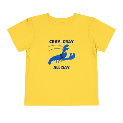 Toddler Sizes: Cray Cray All Day Crayfish Mini Lobster T-Shirt, Cray Cray All Day Tee, Blue Crayfish, Cute Kids Shirt, Funny Summer Shirt, Nautical Ocean Party Outfit, Gift for Little Ones