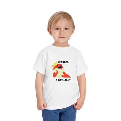 Toddler Sizes: Bearded & Brilliant Bearded Dragon Crown Toddler Tee - Fun Kids Reptile T-Shirt, Playdate Outfit, Unique Toddler Fashion, Cute Child's Clothing