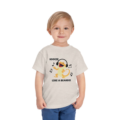 Toddler Sizes: Boogie like a Beardie Bearded Dragon Music Tee - Boogie Like A Beardie, Fun Kids T-Shirt, Playful Party Wear, Gift for Little Ones, Cute Summer Outfit