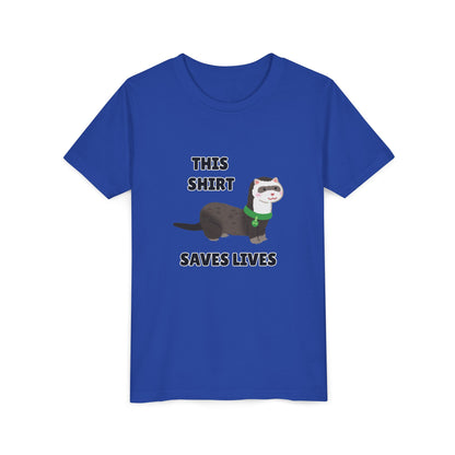 Funny Animal Youth Tee, 'This Shirt Saves Lives' T-Shirt, Cute Kids Shirt, Animal Lover Gift, Animal Rescue