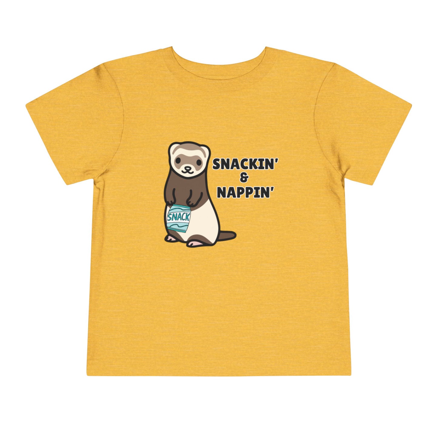 Toddler Sizes: Snackin' and Nappin' Ferret T-Shirt, Adorable Toddler Tee - Snackin' & Nappin', Ferrets, Snacks, Cute Kids Shirt, Birthday Gift, Nursery Wear, Fun Toddler Apparel