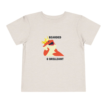 Toddler Sizes: Bearded & Brilliant Bearded Dragon Crown Toddler Tee - Fun Kids Reptile T-Shirt, Playdate Outfit, Unique Toddler Fashion, Cute Child's Clothing