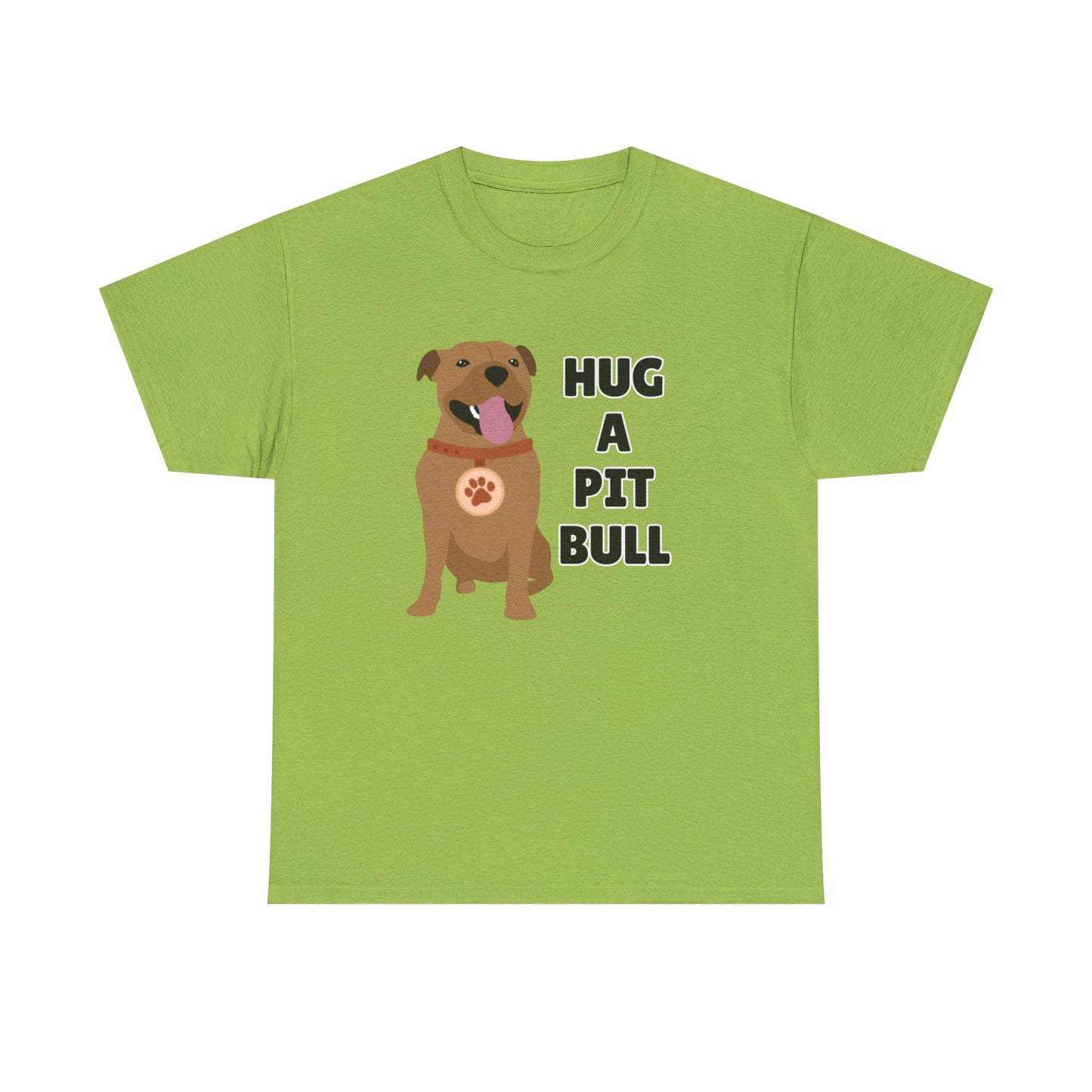 Adult Sizes: Hug a Pit Bull Tee, Animal Rescue T-Shirt, Pit Bull Adoption, Unisex Dog Lover Shirt, Funny Pet Owner Gift, Cute Animal Apparel, Adoption Awareness T-Shirt