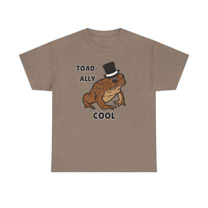 Adult Sizes: Toadally Cool Toad and Frog Tee, Unisex Cotton Shirt, Funny Frog Clothing, Gift for Nature Lovers, Casual Wear for Any Occasion