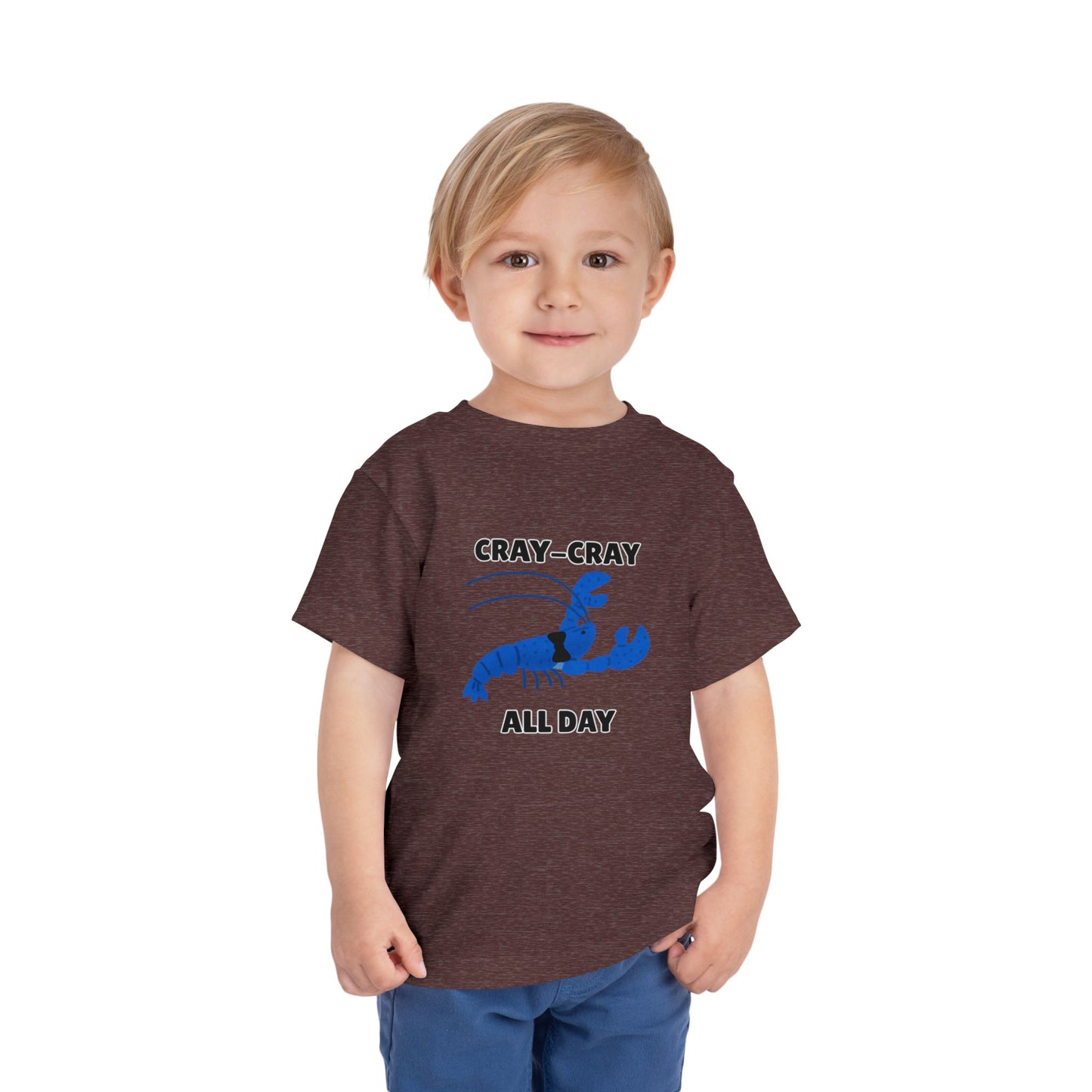 Toddler Sizes: Cray Cray All Day Crayfish Mini Lobster T-Shirt, Cray Cray All Day Tee, Blue Crayfish, Cute Kids Shirt, Funny Summer Shirt, Nautical Ocean Party Outfit, Gift for Little Ones