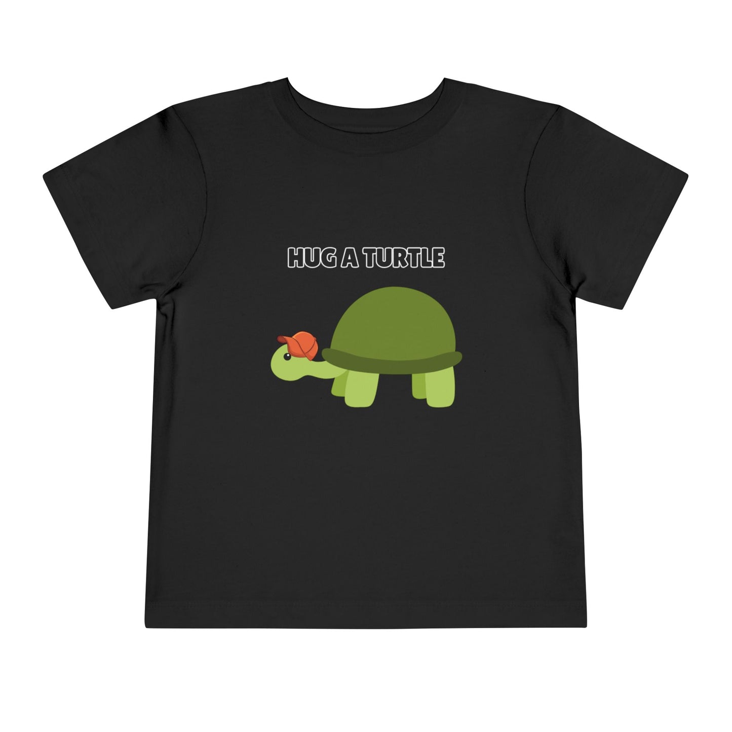 Toddler Sizes: Hug a Turtle Short Sleeve Tee - Hug a Turtle, Cute Kids Shirt, Funny Animal Tee, Eco-Friendly Gift, Summer Outfit