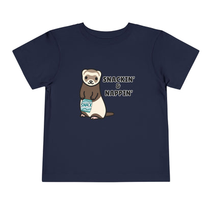 Toddler Sizes: Snackin' and Nappin' Ferret T-Shirt, Adorable Toddler Tee - Snackin' & Nappin', Ferrets, Snacks, Cute Kids Shirt, Birthday Gift, Nursery Wear, Fun Toddler Apparel