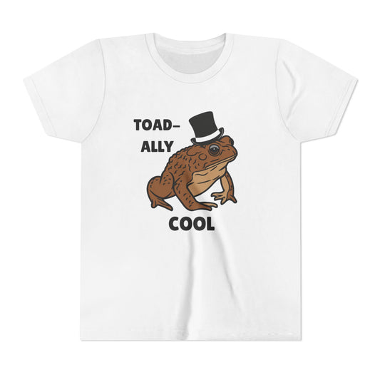 Toad-ally Cool Toad Youth Tee - Fun Frog Design Shirt for Kids, Funny Toad T-Shirt