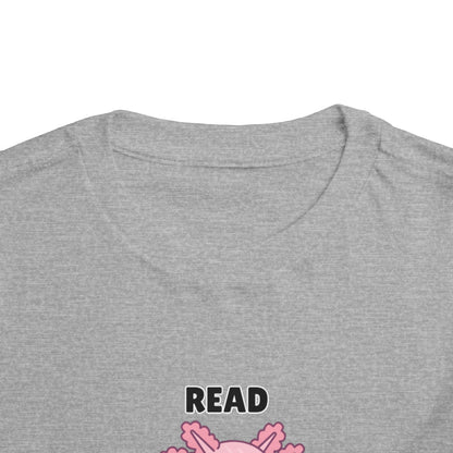 Toddler Sizes: Read Alotl Axolotl Cute Toddler Tee - "Read Alotl" Design, Kids' Short Sleeve T-Shirt, Gift for Book Lovers, Fun Reading Apparel, Toddler Gift Idea