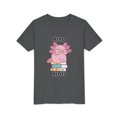 Youth Short Sleeve Tee Read Alotls Design - Fun Kids' Tee, Perfect for Book Lovers, Reading Theme, School Wear
