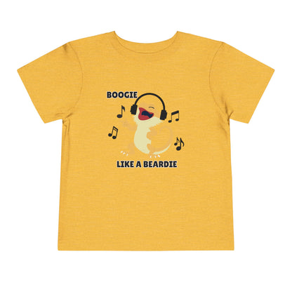 Toddler Sizes: Boogie like a Beardie Bearded Dragon Music Tee - Boogie Like A Beardie, Fun Kids T-Shirt, Playful Party Wear, Gift for Little Ones, Cute Summer Outfit