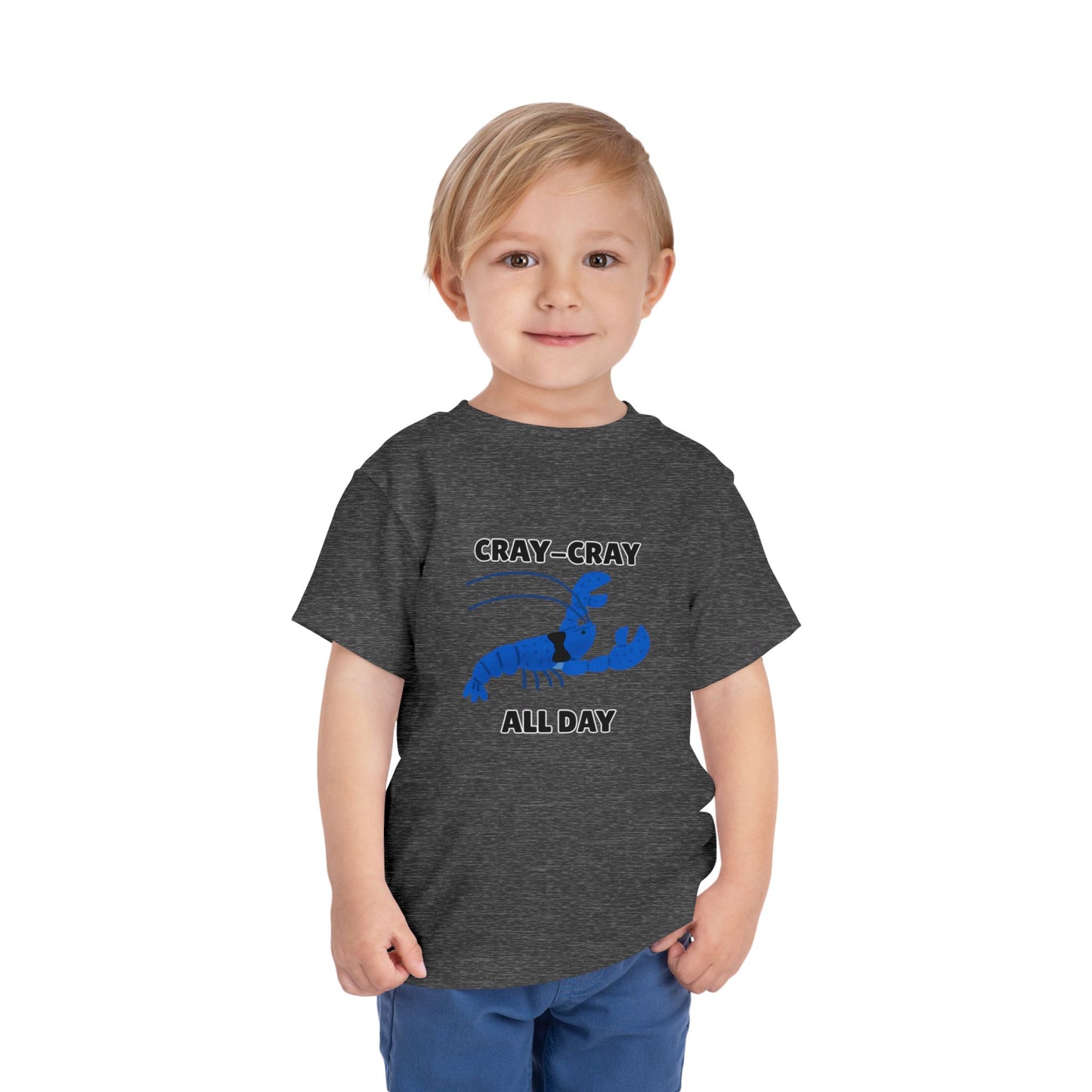 Toddler Sizes: Cray Cray All Day Crayfish Mini Lobster T-Shirt, Cray Cray All Day Tee, Blue Crayfish, Cute Kids Shirt, Funny Summer Shirt, Nautical Ocean Party Outfit, Gift for Little Ones