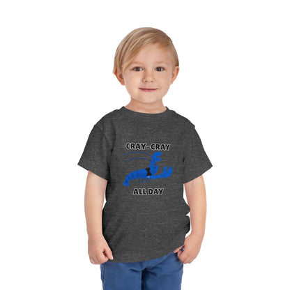 Toddler Sizes: Cray Cray All Day Crayfish Mini Lobster T-Shirt, Cray Cray All Day Tee, Blue Crayfish, Cute Kids Shirt, Funny Summer Shirt, Nautical Ocean Party Outfit, Gift for Little Ones