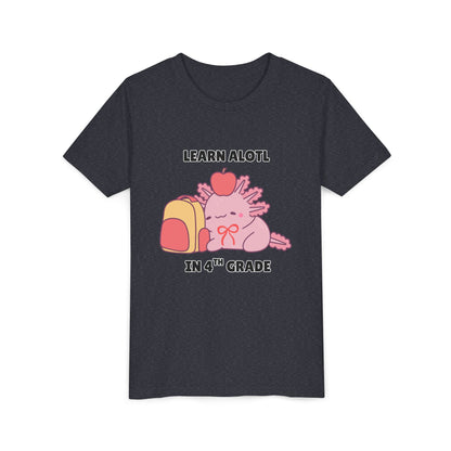Learn Alotl in -- Grade (Customizable) Axolotl Back to School Youth Short Sleeve Tee