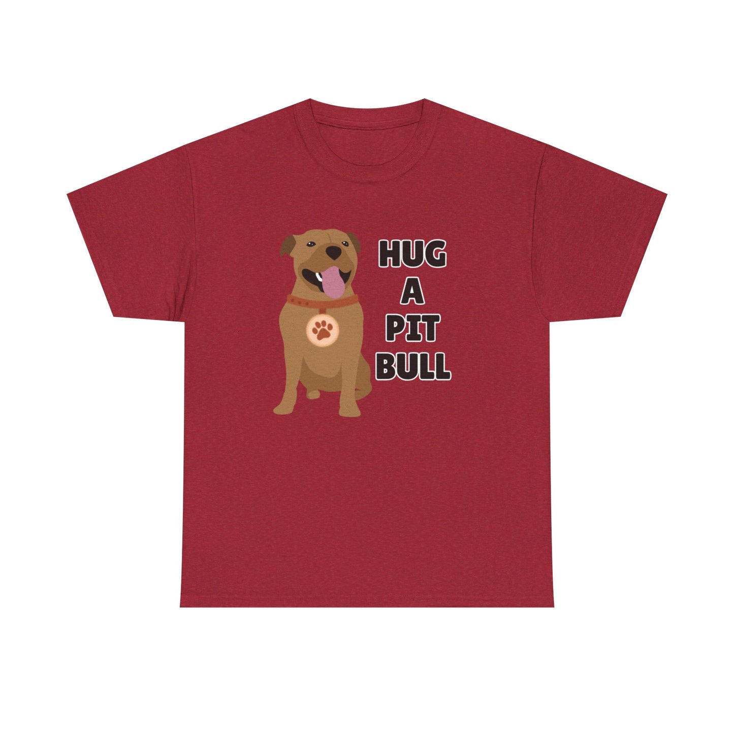 Adult Sizes: Hug a Pit Bull Tee, Animal Rescue T-Shirt, Pit Bull Adoption, Unisex Dog Lover Shirt, Funny Pet Owner Gift, Cute Animal Apparel, Adoption Awareness T-Shirt