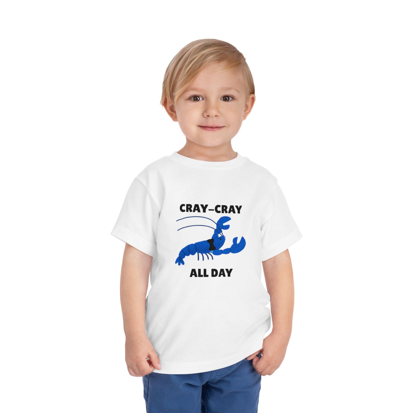 Toddler Sizes: Cray Cray All Day Crayfish Mini Lobster T-Shirt, Cray Cray All Day Tee, Blue Crayfish, Cute Kids Shirt, Funny Summer Shirt, Nautical Ocean Party Outfit, Gift for Little Ones