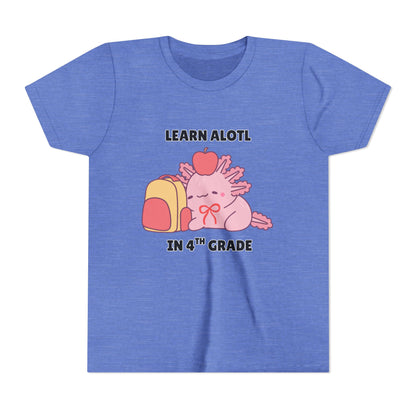 Learn Alotl in -- Grade (Customizable) Axolotl Back to School Youth Short Sleeve Tee