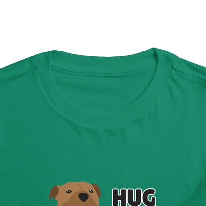 Toddler Sizes: Hug a Pitbull, Animal Rescue, Animal Adoption, Pit Bull Love Tee - Cute Short Sleeve Shirt for Kids, Animal Lovers Gift, Dog Lover Apparel, Playful Toddler Outfit, Funny Pet Tee
