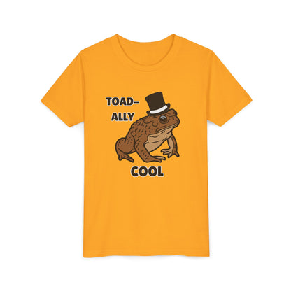 Toad-ally Cool Toad Youth Tee - Fun Frog Design Shirt for Kids, Funny Toad T-Shirt