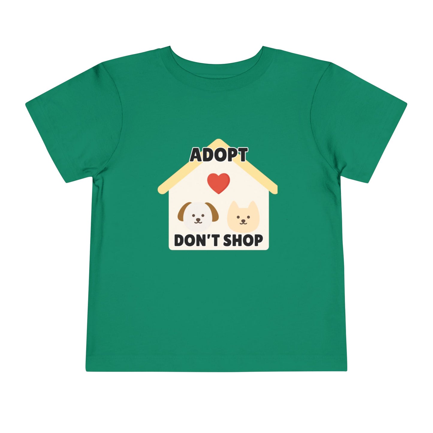 Toddler Sizes: Adopt Don't Shop Toddler Tee, Animal Rescue, Cute Animal Lover Shirt, Kids Apparel, Pet Adoption Awareness, Gift for Animal Lovers