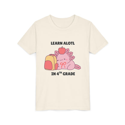 Learn Alotl in -- Grade (Customizable) Axolotl Back to School Youth Short Sleeve Tee