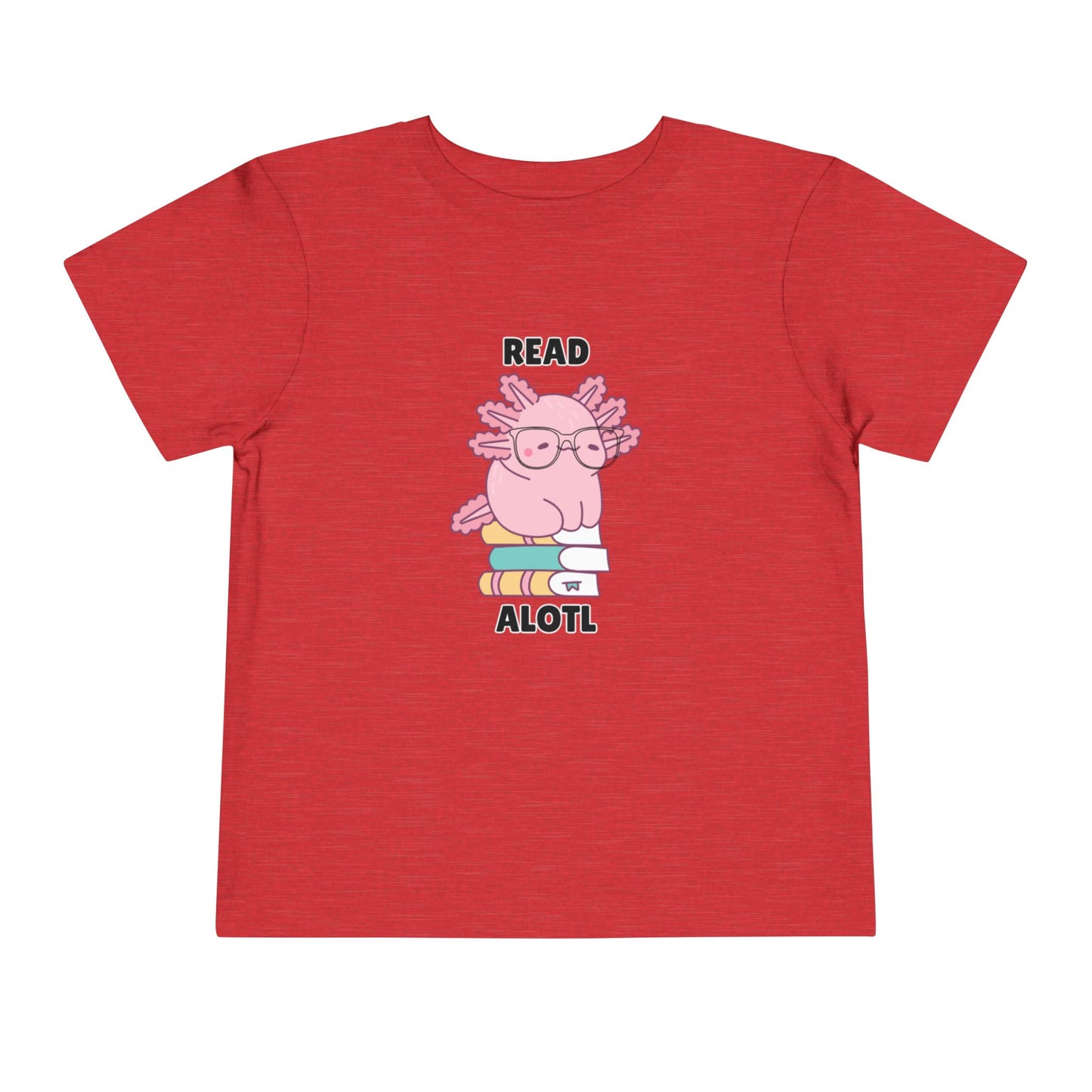 Toddler Sizes: Read Alotl Axolotl Cute Toddler Tee - "Read Alotl" Design, Kids' Short Sleeve T-Shirt, Gift for Book Lovers, Fun Reading Apparel, Toddler Gift Idea