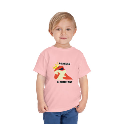 Toddler Sizes: Bearded & Brilliant Bearded Dragon Crown Toddler Tee - Fun Kids Reptile T-Shirt, Playdate Outfit, Unique Toddler Fashion, Cute Child's Clothing