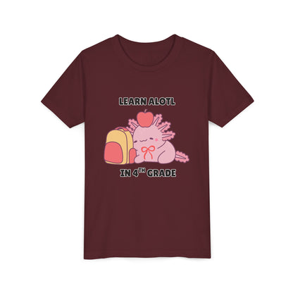 Learn Alotl in -- Grade (Customizable) Axolotl Back to School Youth Short Sleeve Tee