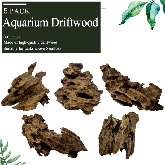 Natural Driftwood for Aquarium Decor Sinkable Reptile Wood Branches Fish Tank Log Habitat Decorations Terrarium Ornament Assorted