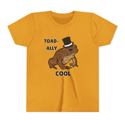 Toad-ally Cool Toad Youth Tee - Fun Frog Design Shirt for Kids, Funny Toad T-Shirt